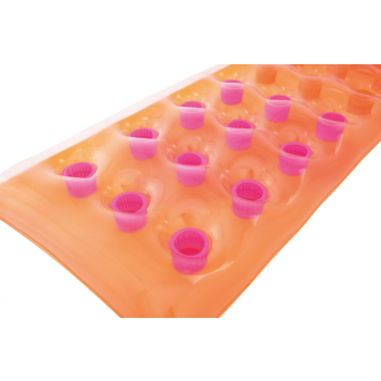 Neonowy Materac plażowy BESTWAY Pomarańczowy 188x71cm + Zestaw naprawczy